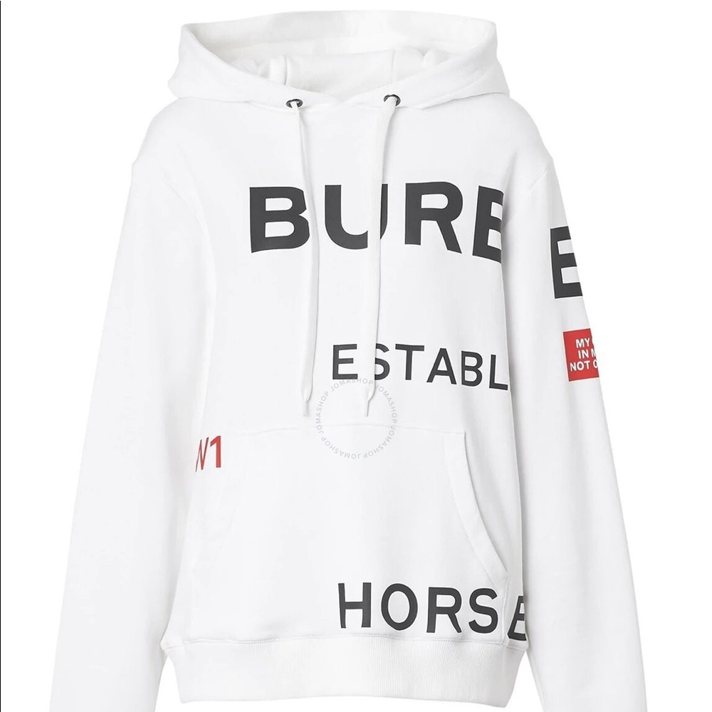 Burberry Ladies Horseferry Print Cotton Oversized Hoodie